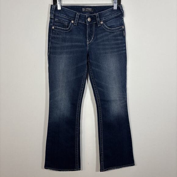 Silver Jeans Suki Surplus Bootcut Dark Blue Denim 28 x 29 Jeans Western - Picture 5 of 13